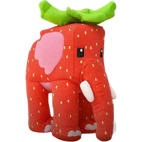 Oreiller en peluche pour bébés et adultes, animal en peluche doux, cadeau câlin [YJD]Éléphant Fraise (1/5)