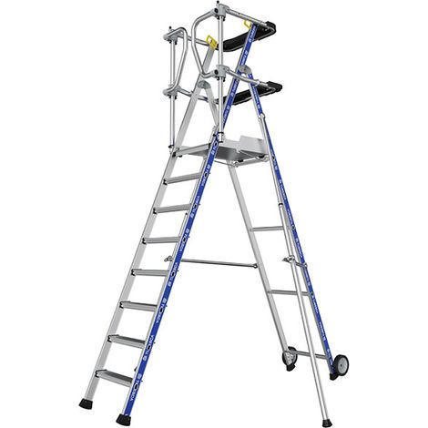 Scaletta a castello 8 gradini - Altezza max di lavoro 4m - 2272918