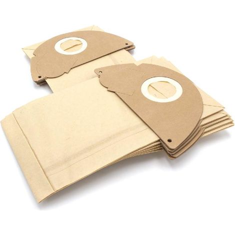 vhbw 10x sacs compatible avec Kärcher K2301, K4000PLUS, K4000TE, S 4125, S 5125, S4125DRY15, S5125AQUA15 aspirateur - papier, marron