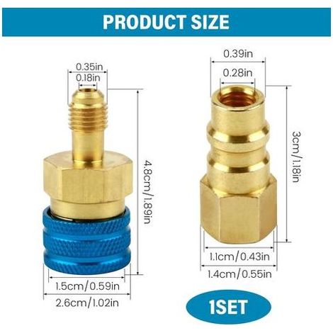 Adapter von R1234yf auf R134a, Schnellkupplungen für Kfz-Klimaanlagen (1/5)