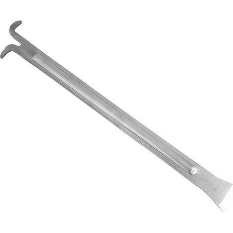 390 mm Bienenstockwerkzeug, extra langes, flaches Imkerwerkzeug aus silberfarbenem Edelstahl zum Abschaben und Reinigen des Bienenstocks (1/5)