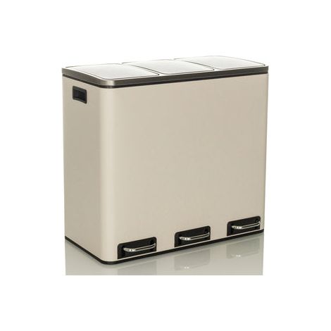 [GEBRAUCHT] B-Ware hjh OFFICE Tretabfalleimer CLEAN IX Abfalleimer 3 Sortierfächer beige (1/2)