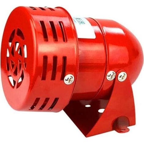Sirène d'alarme 220V puissante extérieure, sirène d'alarme 120dB, moteur rouge sirène LED klaxon en métal alarme de bateau industriel (1/5)