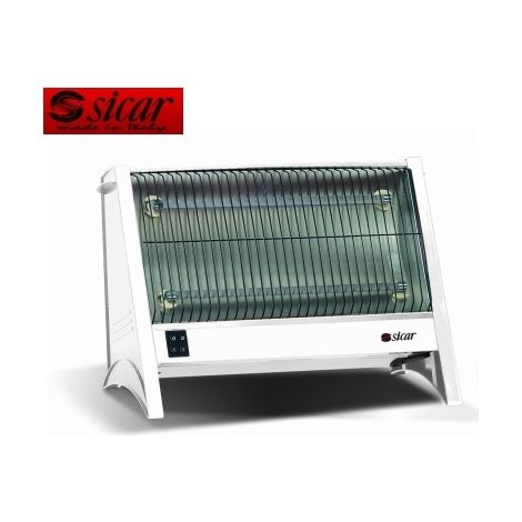 Stufa elettrica 2 elementi quarzo 1200W Sicar - S/72