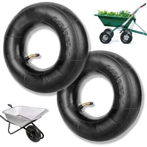 2 Pièces Chambres à Air pour Roue de Brouette 4.10/3.50-4 Tondeuse à Gazon, Roue de Diable (1/5)