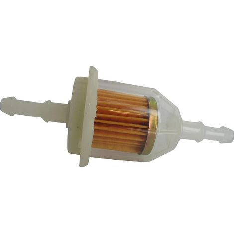 Filtre à Carburant - Pour Tondeuse KOHLER/TORO/Autres - Remplace Origine 2505003, 71-5960 - Diamètre : 38 mm - L : 110 mm - Diamètre Entrée : 6,35 & 7,94 mm