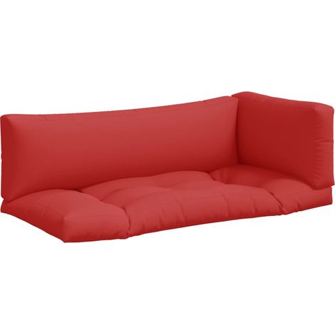 Maison Exclusive - Palettenkissen 3-tlg. Rot Stoff