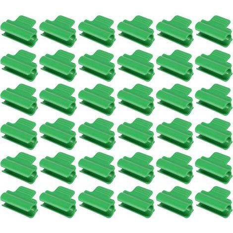 Serre Pinces, 50 Paquet Jardin Film Rangée Couvercle agrafes pour 16mm Tuyau Jardinage Cerceau Plante Couvercle Support Filet Tunnel Ombrage Tissu, Vert (1/5)