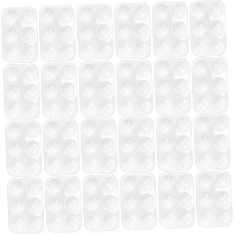 40pièces Palette de Peinture pour Aquarelle avec Compartiments Plateau de Mélange Rectangulaire Portable pour Artistes et Projets de Peinture (1/5)