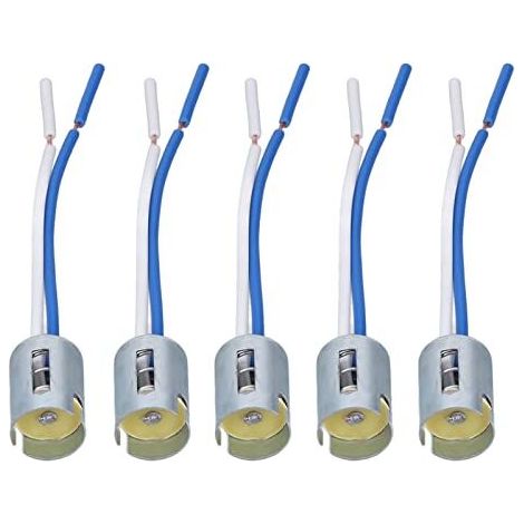 Portalámparas 1156, portalámparas de goma metálica 1156, 10 piezas, portalámparas 1156, portalámparas LED de señal de giro con arnés de cableado de 3,5 pulgadas CC 12 Vible