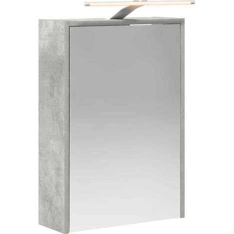 Maison Exclusive - Badezimmerspiegelschrank mit Regal Beton Grau