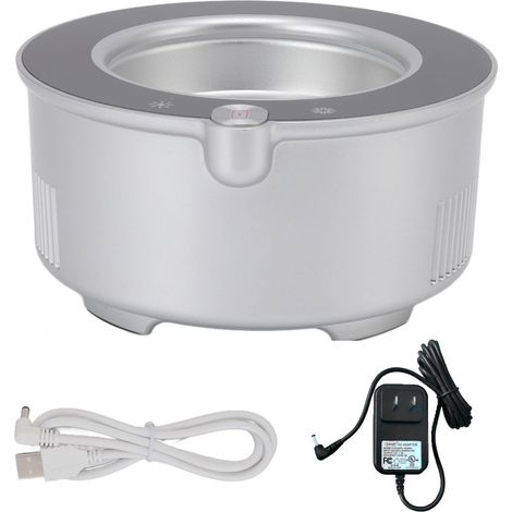 Lot chauffant réfrigérant pour tasse, double usage isolation refroidissement, support thermostatique avec câble USB adaptateur 12V 3A 100-240V US (1/5)