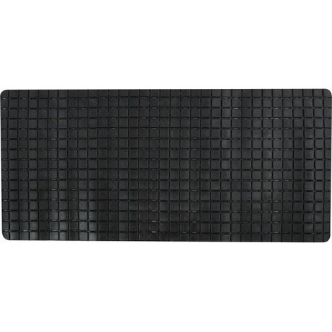MSV – Tapis antidérapant pour baignoire et douche 36x76cm – Caoutchouc S.B.S. noir – Ventouses pour maintien sécurisé