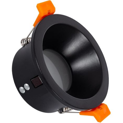 Downlight-Ring Rund IP65 für LED-Glühbirne GU10 Schnitt Ø75 mm Schwarz