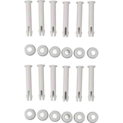Kit de fixation pour piscine (lot de 12) : chevilles, boulons et goupilles en PVC, compatibles avec INTEX 28270 et 28272 (6 cm/2,4 po). (1/5)
