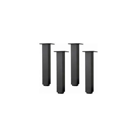 Pieds de meuble en aluminium à hauteur réglable, pieds de table de canapé, pieds de commode de salle de bain, 5cm, noir mat, avec vis, lot de 4 (35cm/13.8in) (1/5)