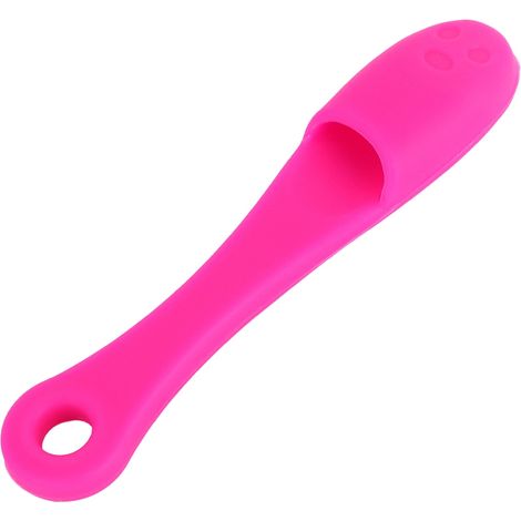 Gant massage visage silicone rose foncé - Brosse nettoyante pores points noirs - Accessoire beauté peau nette (1/5)