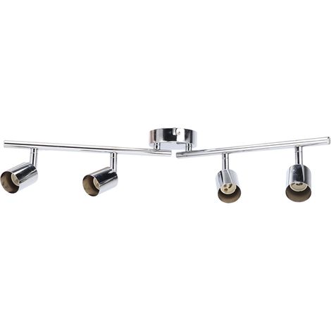 Support Luminaire 4 Bras Rotatifs Régulables GU10 pour Lampes à Focale avec Matériel d'Installation (85-265V)