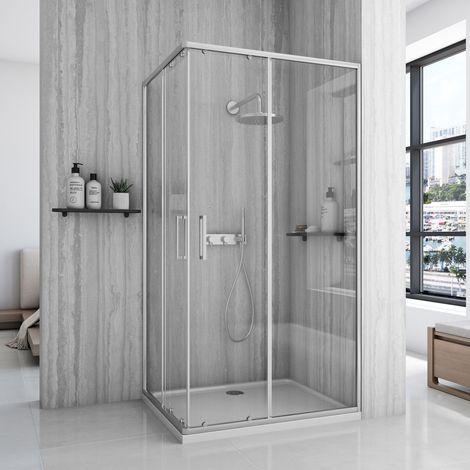 CABINA DOCCIA REA CITY 80X100 BRUSH NICKEL
