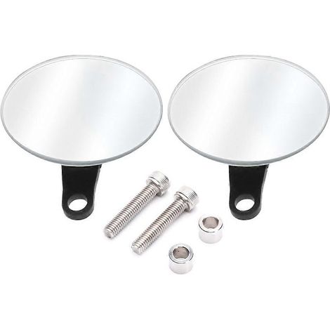 Rétroviseur Moto Sans Cadre, Miroir Rond Grand Angle pour Guidon (1/5)