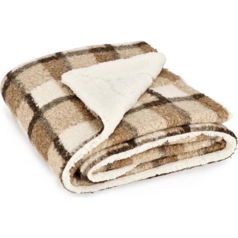 Plaid Laurence a cuadros marrón 130x160