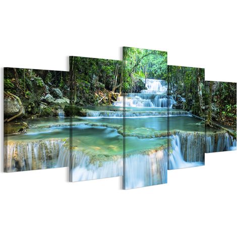Tableau sur toile italienne 100 x 50 cm pentaptyque - style éclectique - nature Tableau sur toile italienne 200 x 100 cm pentaptyque - style éclectique - nature