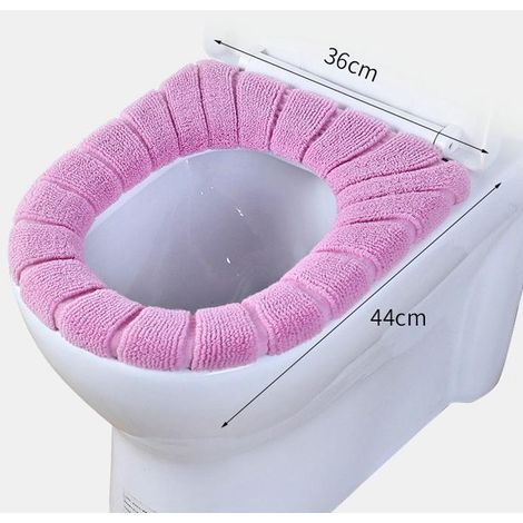 Housse de siège de toilette rose, 3644cm, convient à tous les types d'anneaux de toilette, 1pc (1/4)