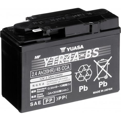 Batterie moto YUASA YTR4A-BS 12V 2.4AH 45A (1/2)