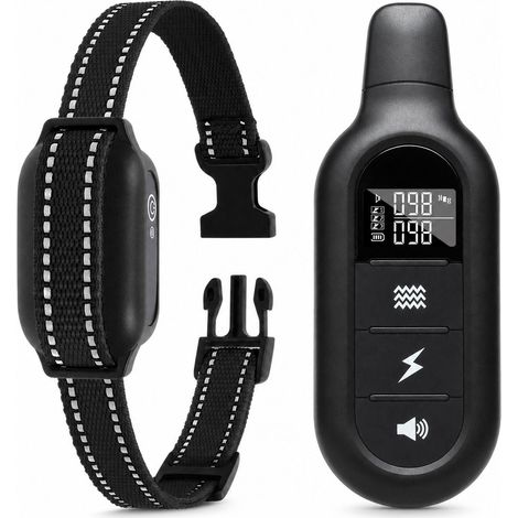 Collier de dressage pour chien télécommande 1000m étanche rechargeable vibration sonore électrostatique Jardinage Entretien