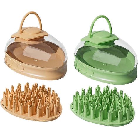 Brosse à shampoing pour chien et chat, peigne de massage, soin du pelage pour le bain des poils courts, en silicone souple. (1/5)