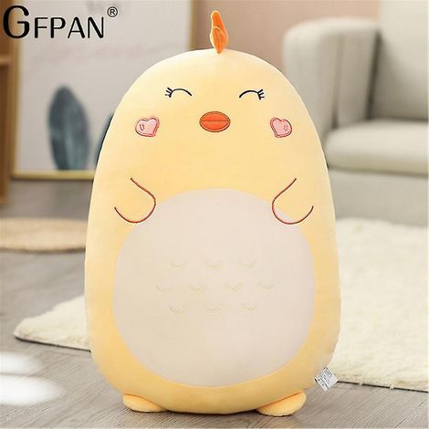 Squishy Plüschtier Kawaii Tier Großer Dinosaurier Shiba Inu Hund Plüschmaus Kaninchen Puppe Mädchen Bett Schlafkissen - 60cm - Huhn