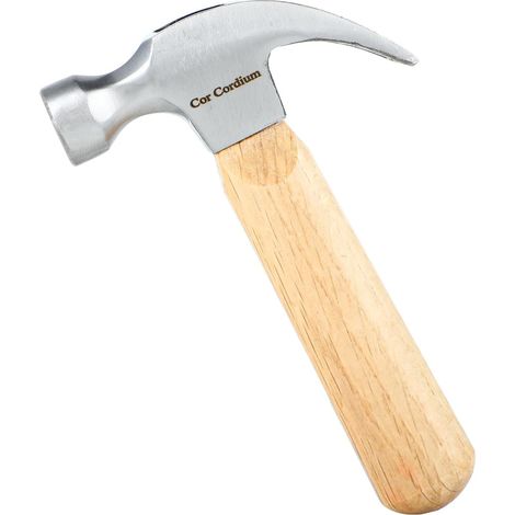 Cor cordium Marteau à panne fendue avec manche en bois et tête de marteau en acier, petit marteau de 8 oz pour la maison et le bricolage (1/5)