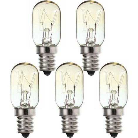 Ampoule LED E14\u3000Lot de 5 ampoules à vis E14 15 W 230 V, ampoule chauffante petite vis Edison SES blanc chaud 2700 K, ampoule E14 pour machine à coudre, ampoule de réfrigérateur Pygmy 15 W E14 T20 (1/5)