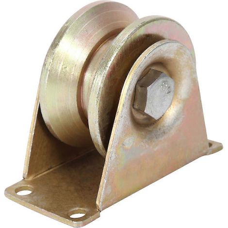 Lot de 2 roulettes à rail en acier, roue type V de 60 mm pour portail coulissant et porte coulissante (1/5)