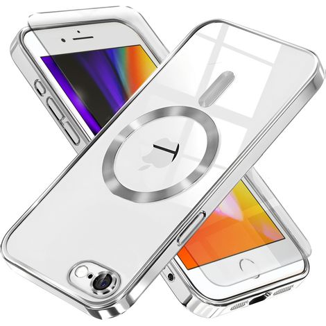 Custodia per iPhone 7/8/SE 2020/SE 2022, Electro MagSafe, argento + pellicola protettiva in vetro (1/5)
