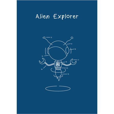 SKLUM Leuchtposter (70x50 cm) Esttels Alien Explorer (1/4)
