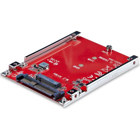 StarTech.com Adattatore SSD M.2 a U.3, Per Unità M.2 PCIe NVMe, Adattatore/convertitore host PCIe M.2 a U.3 da 2,5" (SFF-TA-1001), conforme a TAA - Formato unità da 2,5" (1/4)
