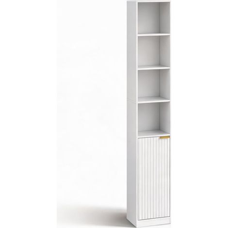 Meuble de rangement de bureau blanco en MDF 30 x 24 x 182 cm (1/5)