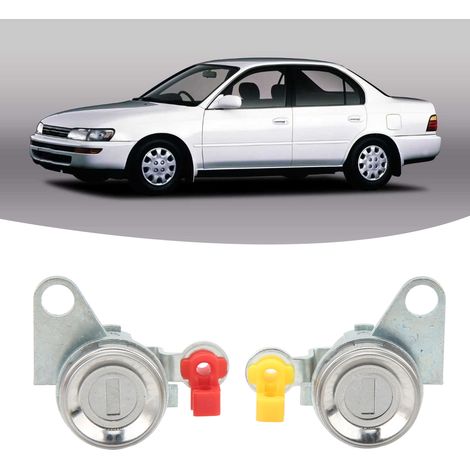 Kit de cylindre de serrure de porte conducteur et passager pour Toyota Corolla 1993-1997 (OE : 69051-12340) (1/5)