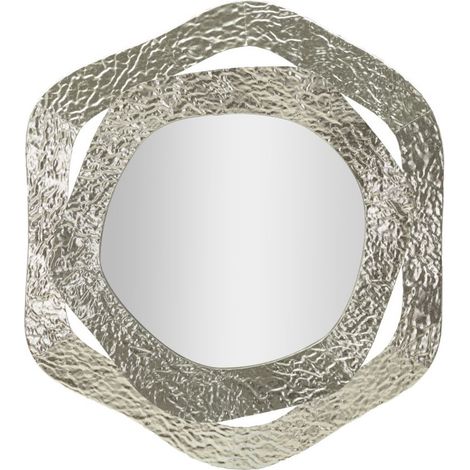 Miroir Mural Design "Aury" 75cm Argent (1/5)