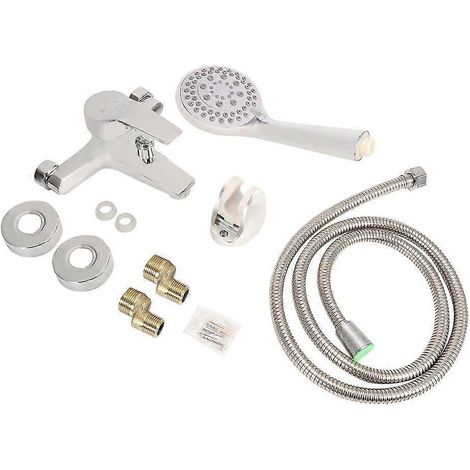Ensemble de douchette à main 5 fonctions G1/2 po pour salle de bain, comprenant tous les accessoires.