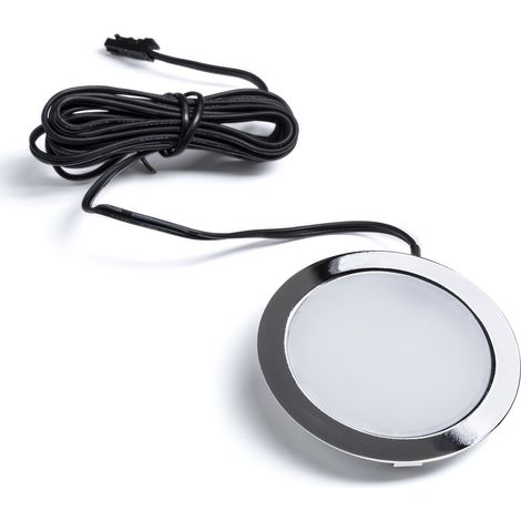 LED Möbeleinbauleuchte GIULIA 12 V 3W Chrom poliert kaltweiß miniAMP