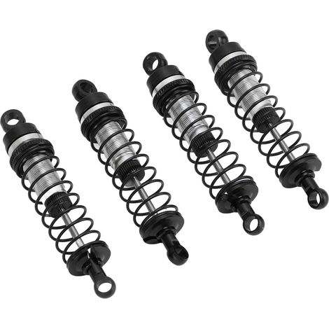 Stoßdämpfer aus Aluminiumlegierung für Vorder- und Hinterachse für Traxxas Latrax Teton 1/18 RC-Car – Schwarz (1/5)