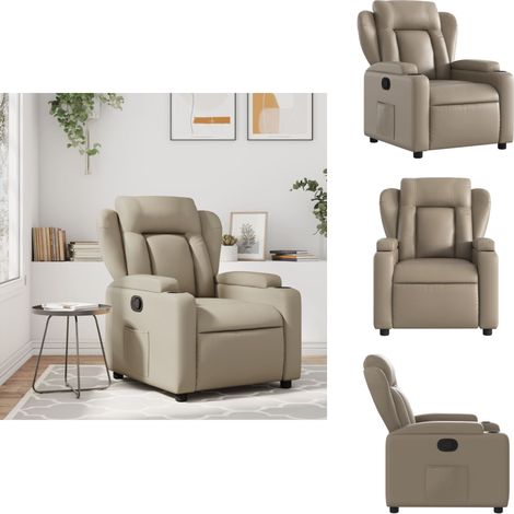 Fauteuil inclinable Cappuccino Similicuir - Fauteuil Inclinable - Fauteuils Inclinables - Fauteuil - Fauteuil Inclinable Pour Personnes Âgées (1/5)