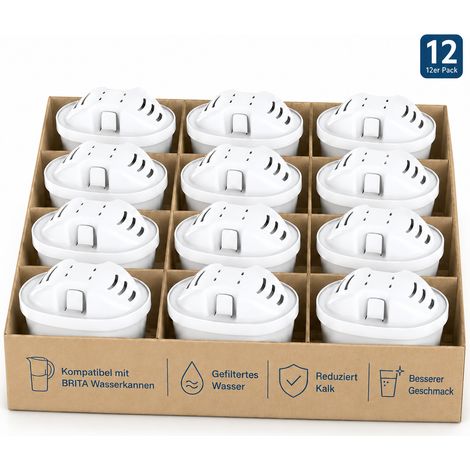 Wasserfilterkartusche kompatibel mit Brita Maxtra+ Pro – Reduziert PFAS, PFOA/PFOS – Aktivkohle & Ionenaustauscherharz – All-in-1 – 12er Pack