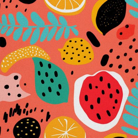 Tela decorativa para exteriores Oxford - Motivo frutal  DX6143 (1/5)