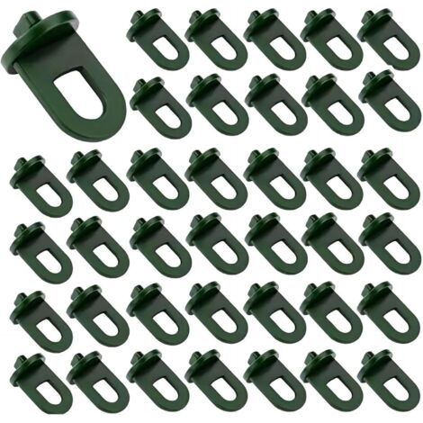 50 crochets de serre en plastique, accessoires de serre, paniers suspendus, pots de fleurs, plantes suspendues de jardin, filet d'isolation en plastique pour l'ombrage (1/4)