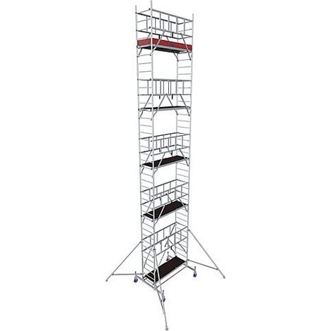 Échafaudage pliant en aluminium MONTO ProTec, hauteur de travail env. 11,30 m