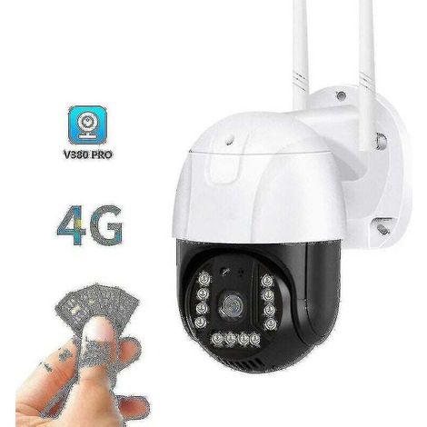Outdoor-Überwachungskamera 4g Gsm Sim V380 Pro 1080p Cloud 4x Zoom Ip66 Sicherheitsschutz Wireless Ip Cctv