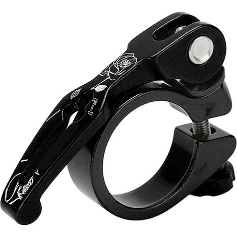 VIARON Collier de Selle VTT en Alliage d'Aluminium 31.8mm Noir - Serrage Rapide pour Tige de Selle (1/5)